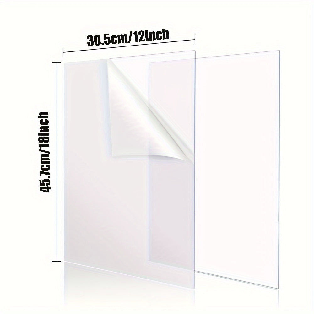 30.48×45.72cm PET Sheets, Transparent Clear Flexible Plastic Acrylic Sheet Panels for Craft, Picture Frames, Sign Blank, DIY Display Project