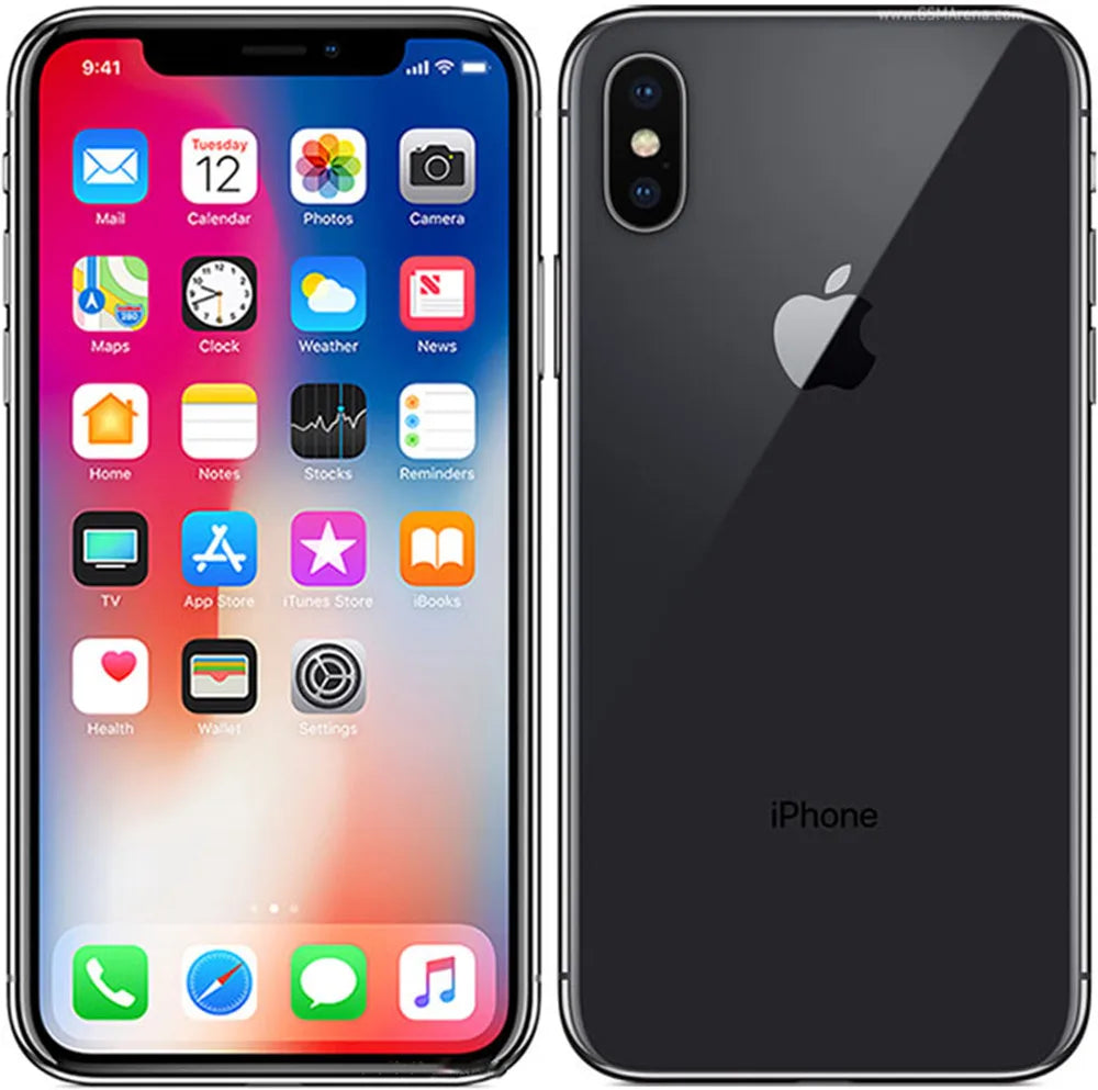 Genuine Apple iPhone X 64GB 256GB ROM Original 5.8" OLED Face ID A11 Hexa Core Unlocked 4G LTE Mobile Phone iPhoneX