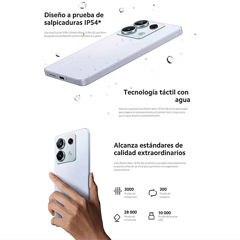 Xiaomi Redmi Note 13 Pro 5G Global version NFC Snapdragon 7S Gen 2 screen AMOLED 6,67 1,5K 120Hz camera 200 MP battery