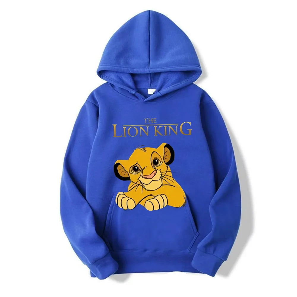 2024 New Disney The Lion King Women's Hoodies Tops Cartoon Fashion Sweatshirt Female Kawaii Clothes Autumn Streetwear Pullover